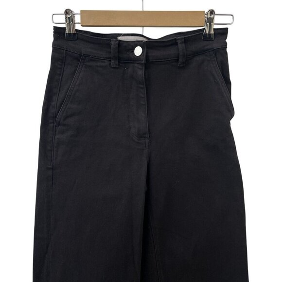 Everlane High-Waist Straight Baggy Wide-Leg  Jeans Stretch Black Denim Women 2 - Picture 12 of 12